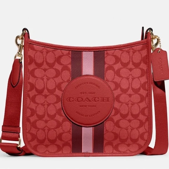 Coach Signature Varsity Stripe File Crossbody Bag - Picture 5 of 7